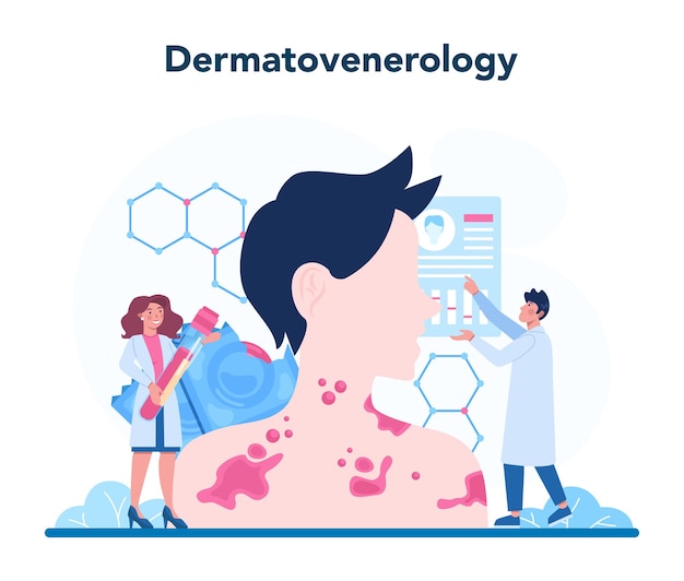 Venereologist 개념. 피부과 질환의 전문 진단