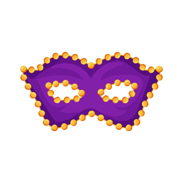 Vector venetian mask with feathers. mardi gras. mask for carnival, masquerade on a white background