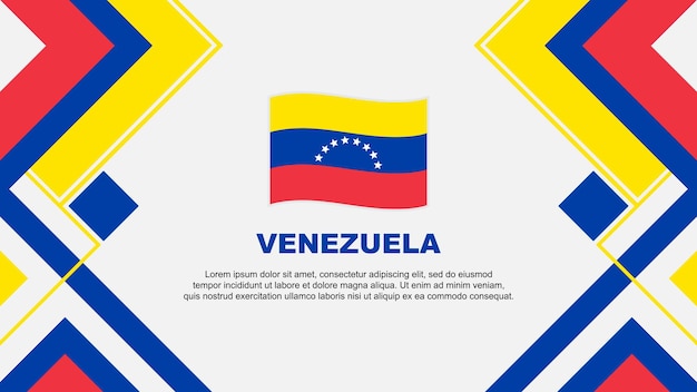 Vettore bandiera della venezuela abstract background design template banner della giornata dell'indipendenza della venezuela wallpaper vector illustration banner della venezuela
