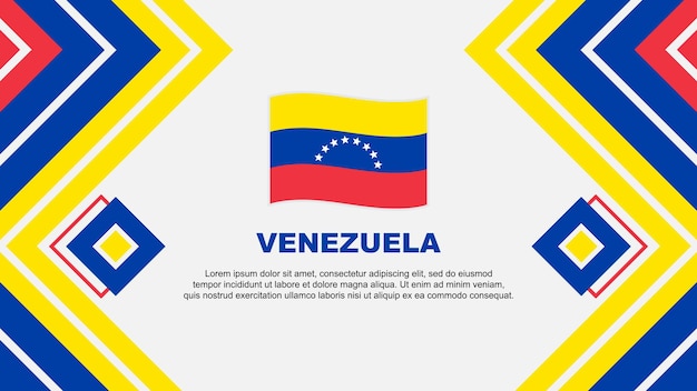 Vettore bandiera della venezuela abstract background design template banner della giornata dell'indipendenza della venezuela wallpaper vector illustration venezuela design