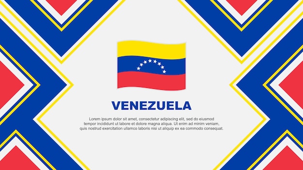 Venezuela Flag Abstract Background Design Template Venezuela Independence Day Banner Wallpaper Vector Illustration Venezuela Vector