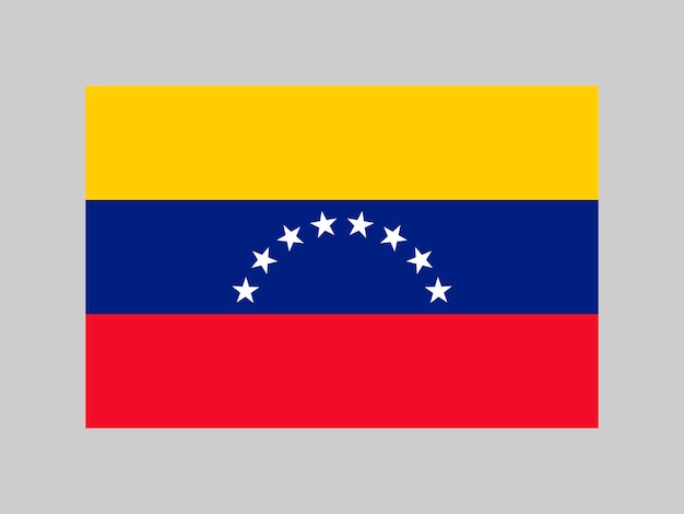 Colori e proporzione ufficiali della bandiera del venezuela illustrazione vettoriale