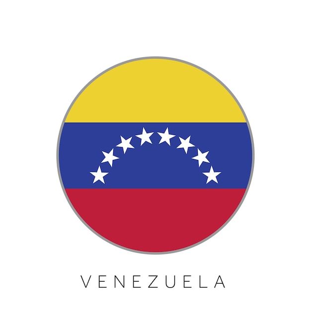 Venezuela flag round circle vector icon