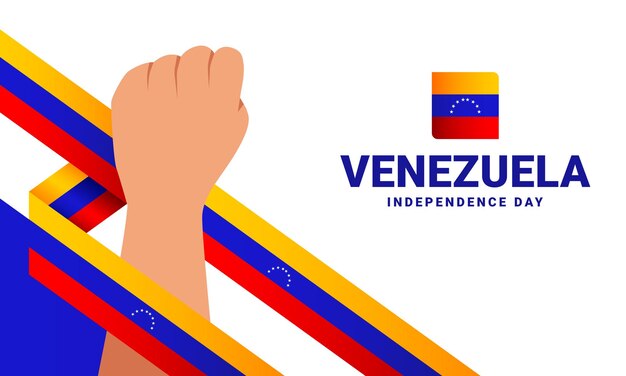 Vettore festeggia l'evento del giorno dell'indipendenza del venezuela