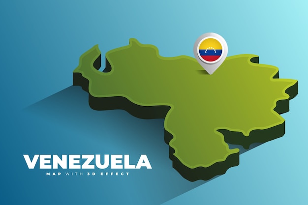 Vector venezuela kaartlocatie pin