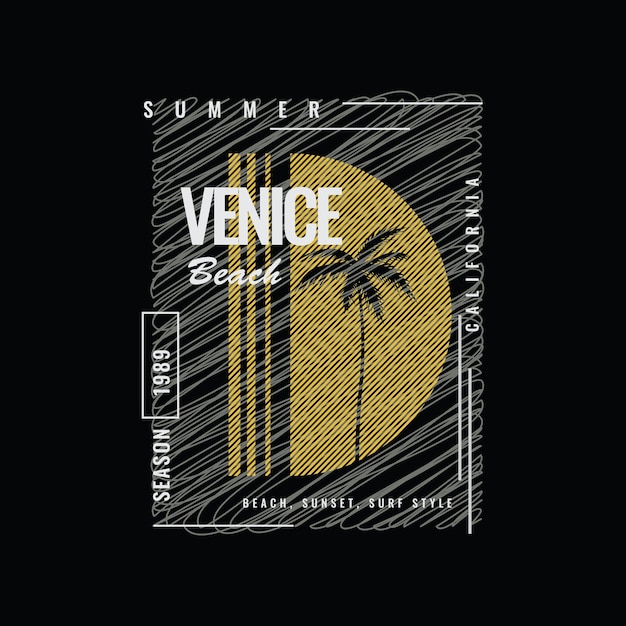 Venice beach tshirt en kledingontwerp