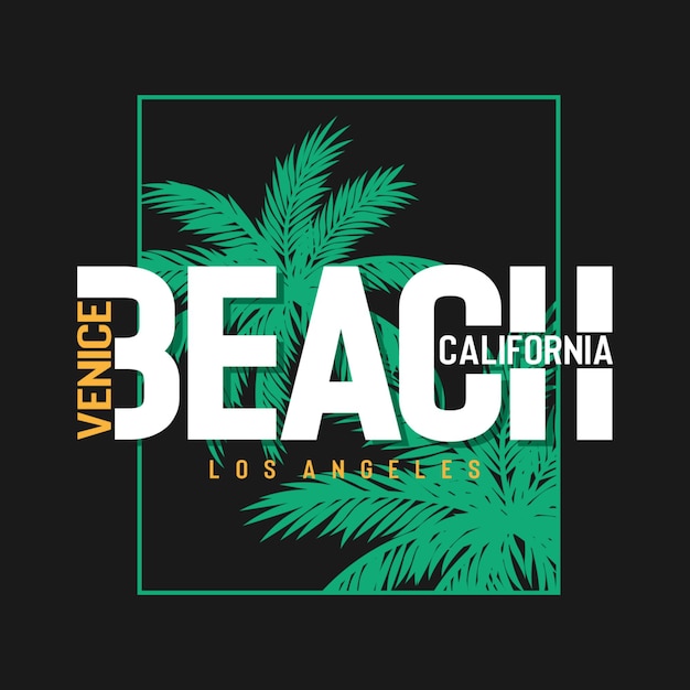 Venice beach vector graphic typography