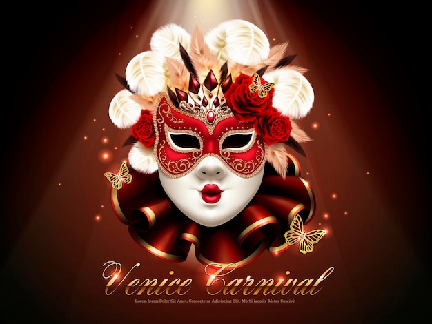 Vector venice carnival poster