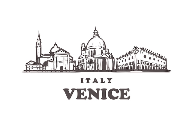 Vector venice cityscape, italy