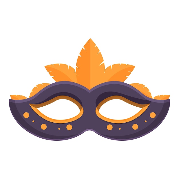 Vector venice feather mask icon cartoon vector carnival party