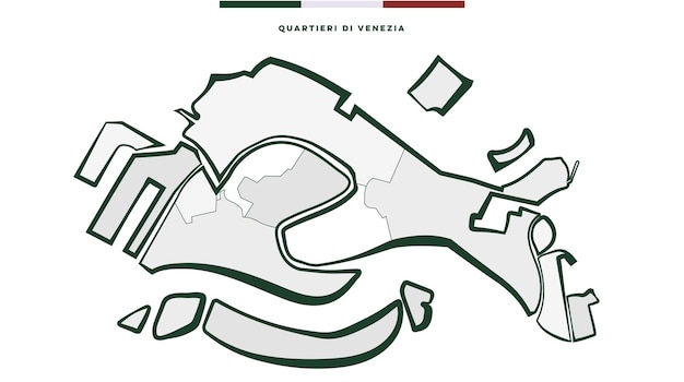 Vettore mappa di venezia