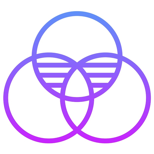 Venn Diagram vector icoontje illustratie van Infographics icoonset