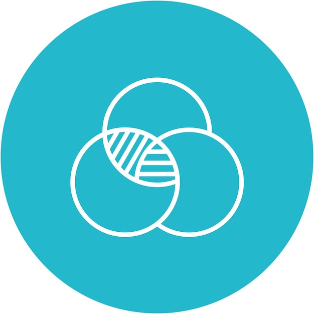 Venn-diagram Vector-illustratiestijl