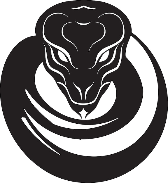 Venomous Viper Twist Black Snake Vector