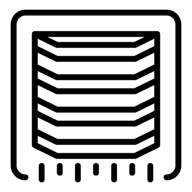 Ventilation grill icon Outline ventilation grill vector icon for web design isolated on white background