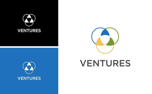 ventures capital group management logo design template