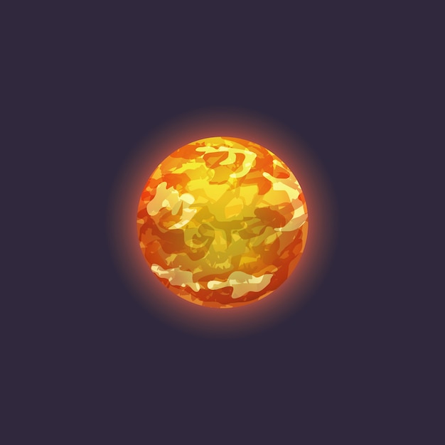 Venus planet in deep space icon