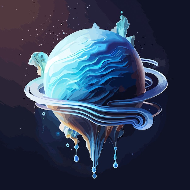 Venus planet flat design vector art venus icon