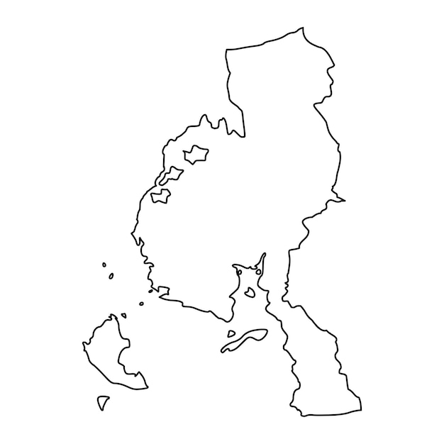 Vector veraguas province map administrative division of panama vector illustration