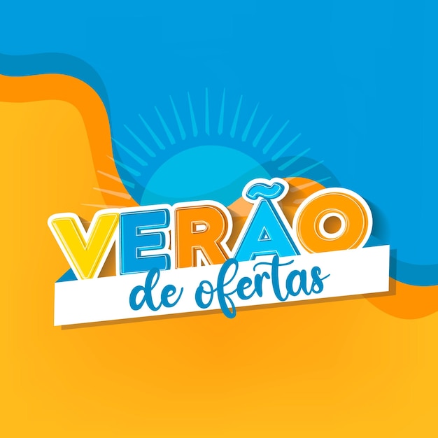 Verao in brazilië zomeruitverkoop aanbieding premium vector