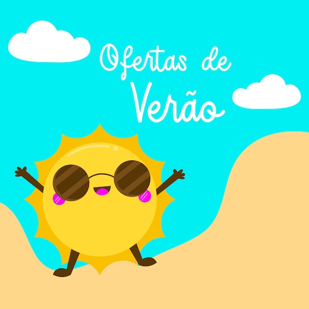 Verao in brazilië zomeruitverkoop aanbieding premium vector