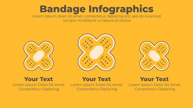 Verband medische infographic presentatiesjabloon