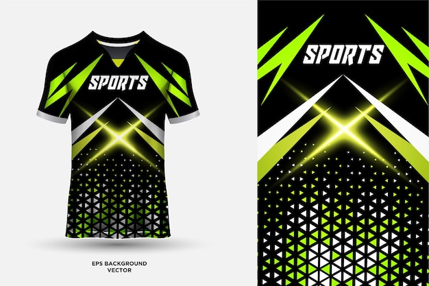 Verbazingwekkend T-shirt jersey ontwerp geschikt voor sport racen voetbal gaming en e sport vector