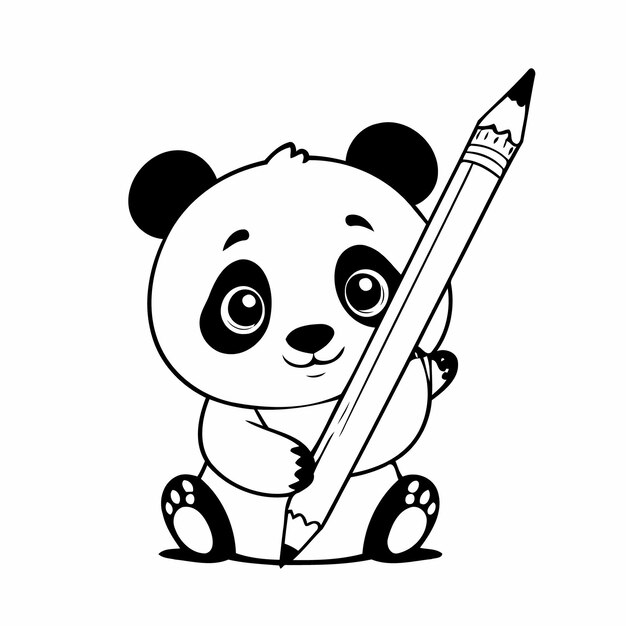 Verbazingwekkende panda tekening voor kinderen pagina