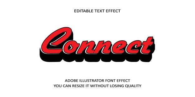 Verbind tekst lettertype effect