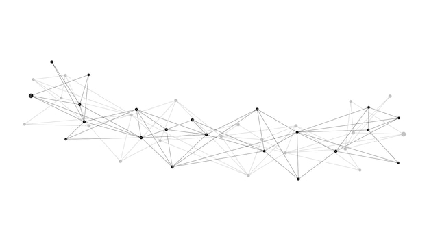 Verbindende punten en lijnen Abstract geometrische plexus stijl achtergrond Hand getekende vectorkunst