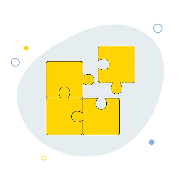 Verbindende puzzelelementen Jigsaw Business concept Vector illustratie platte ontwerpstijl