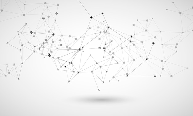 Verbindingen punten met lijnen Driehoeken vormen vector achtergrond Vorm wetenschap onderzoek element ontwerp