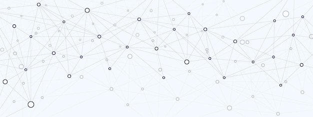 Verbindingslijnen en stippen achtergrondontwerp Wereldwijd netwerk verbinding data visualisatie concept