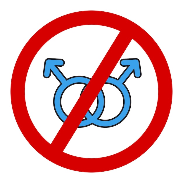 Verboden pictogrammen voor het homohuwelijk