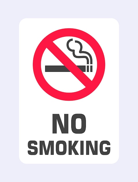 Vector verboden te roken teken verboden teken pictogram geïsoleerd op een witte achtergrond vectorillustratie