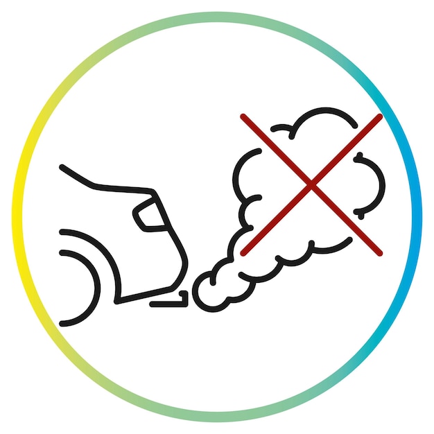 Vector verboden uitlaatgassen teken