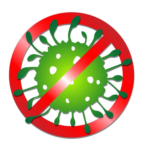 Vector verbodsbord voor stop mers-virus