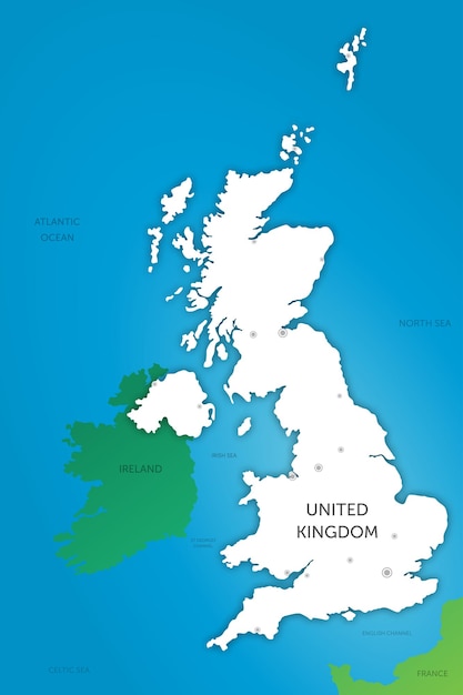 Verenigd Koninkrijk kaartpapier gesneden