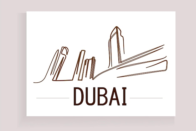 Verenigde arabische emiraten achtergrondposter voor reizen door de stad dubai en welkom conceptstijlontwerp