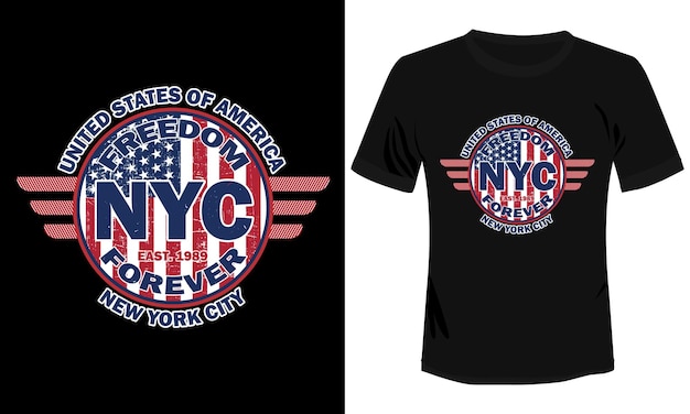 Verenigde staat van Amerika NYC T-shirt ontwerp vectorillustratie