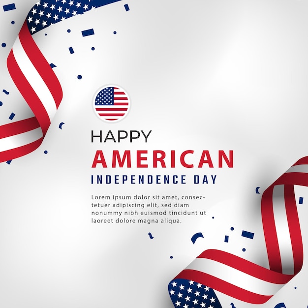 Verenigde staten independence day celebration vector design illustratie sjabloon voor poster banner