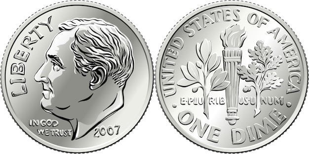 Verenigde Staten Roosevelt dubbeltje munt