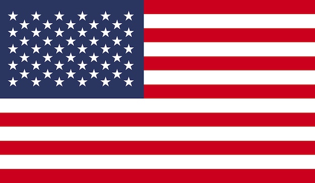 Verenigde Staten van Amerika plat lag vlag illustratie