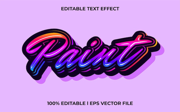 verf 3D-teksteffect met zwaartekrachtthema. stijlvolle tekst belettering typografie lettertypestijl