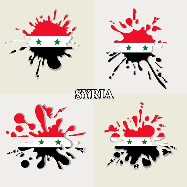 verf de nationale vlag Syrië