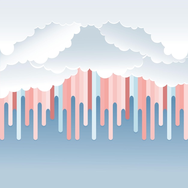 Verf druipend van regenwolken vectorillustratie als achtergrond