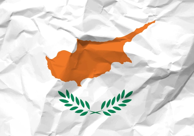 Verfrommeld papier cyprus vlag