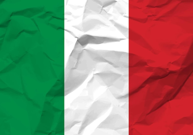 Verfrommeld papier Italië vlag