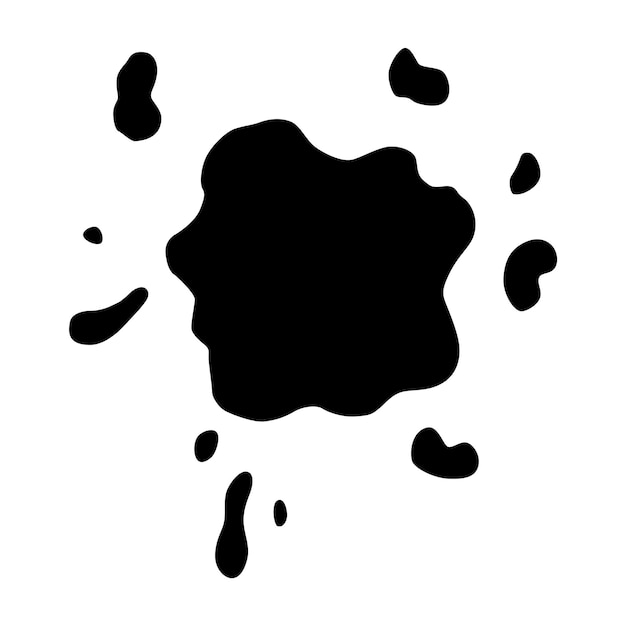 Verfvlekpictogram Splash voor ontwerpgebruik Kleurrijke grungevorm Vuile vlek of silhouet Zwarte inktplons