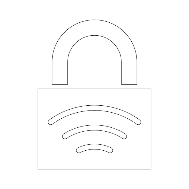 Vergrendeld wifi-signaalpictogram